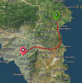 Athens Marathon map